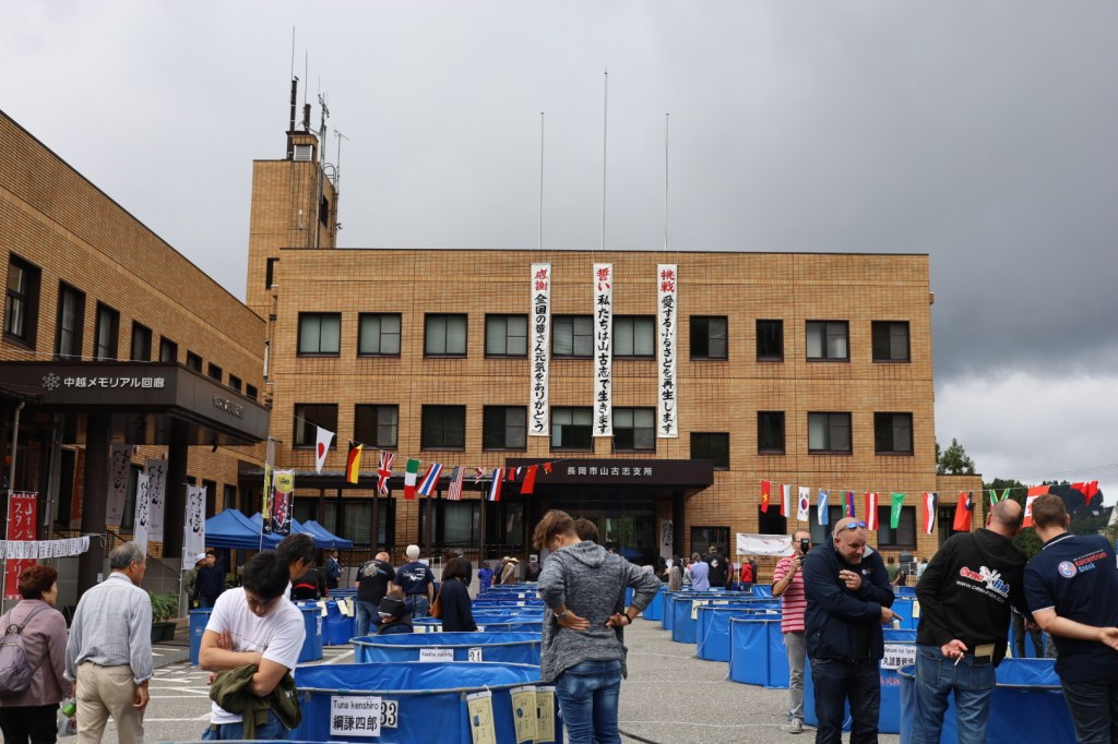 ภาพรวมสถานที่และบ่อประกวด ในงาน Nagaoka ปี 2019
