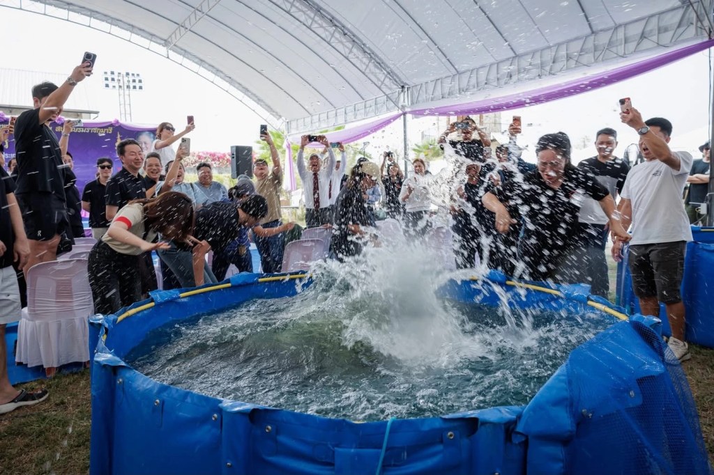 กิจกรรมของผู้ร่วมงานบริเวณบ่อน้ำภายในงาน งาน The 9th ZNA East Thailand Young Koi Show 2026