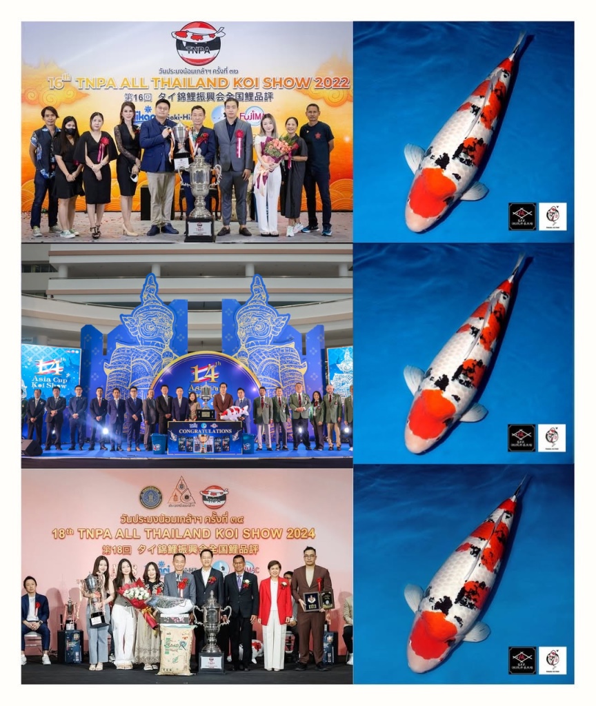 ภาพรับรางวัลซันเก้ Grand Champion สามเวที ปี 2022 2023 และ 2024