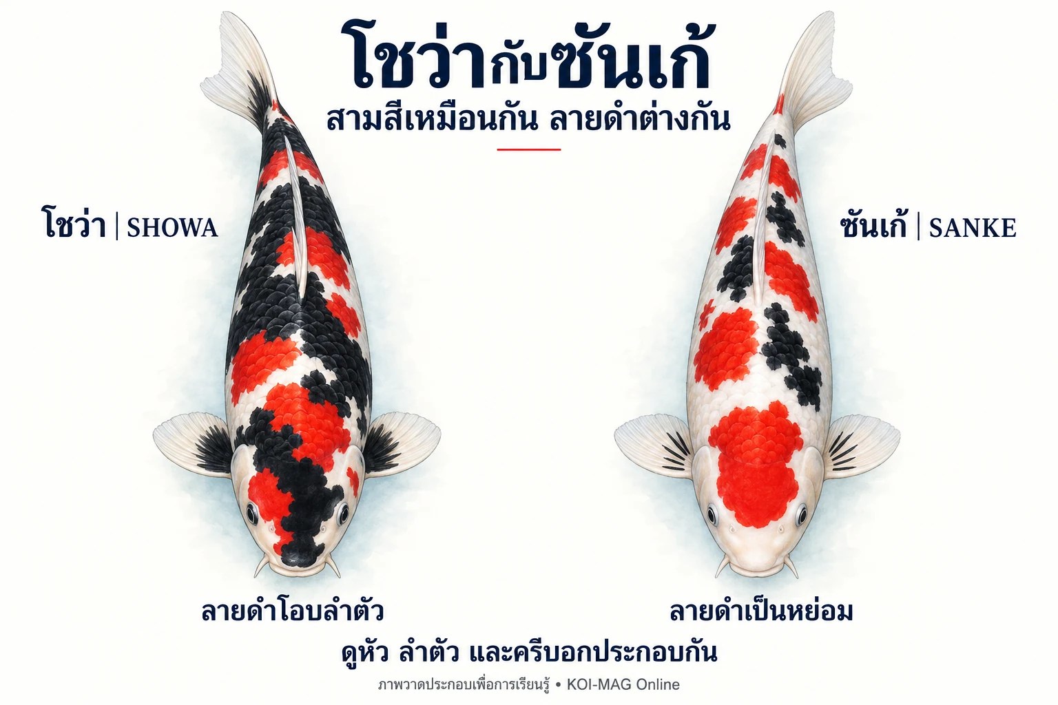 ภาพวาด AI เปรียบเทียบโชว่ากับซันเก้ทั้งตัว